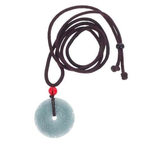 HEALEEP Retro Perlen Jade Halskette Frauen Chinesische Traditionelle Geschnitzte Anhänger Glücksamulett Glücksbringer Halsketten Schmuck Für Geburtstag von HEALEEP