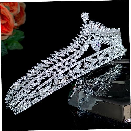 HEALEEP Rhinestone Brautkrone Silber Eleganter Haarschmuck für Hochzeit Abschlussball und Festzug Leichtes Kompaktes Diadem für Damen Stilvoller Brautschmuck und Party Accessoire von HEALEEP