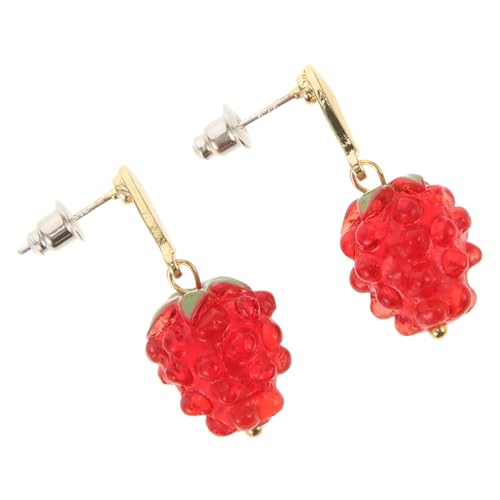 HEALEEP Rote Ohrstecker Damen Leichte Tropfen Ohrringe für Teenager Mädchen Trendige Ästhetische Schmuckstücke für Frühling Sommer von HEALEEP