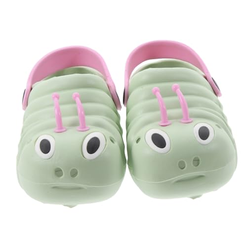 HEALEEP Sandalen Grün Innenlänge Cartoon Strand Schuhe Rutschfest Leicht Sommer Badeschuhe für Jungen Mädchen von HEALEEP
