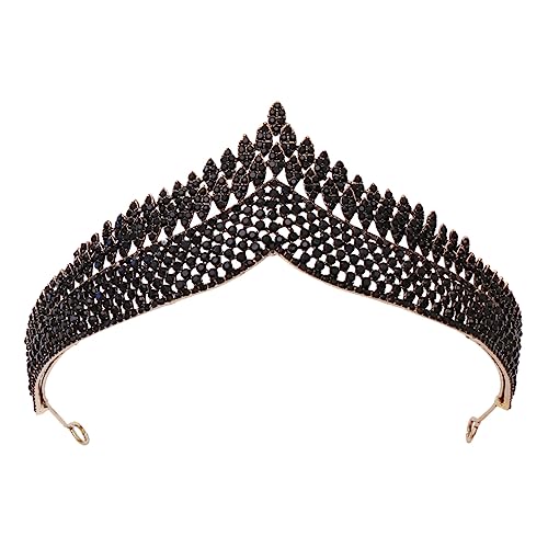 HEALEEP Schwarze Tiara aus Retro Krone für Damen Langlebiges Legierungs Haarschmuck für Braut Brautjungfer Hochzeit Party und Festliche Anlässe von HEALEEP