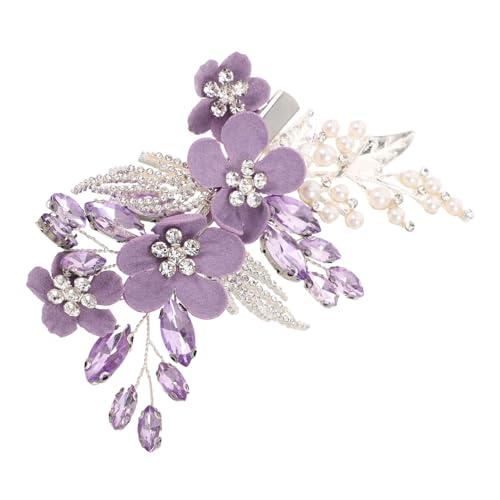 HEALEEP Strass Blüten Haarspange mit und Kunstperlen Brautschmuck Accessoire für Damen und Braut Romantisches Design für Hochzeit und Festliche Anlässe von HEALEEP
