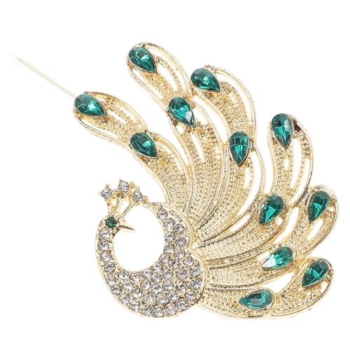 HEALEEP Strass-pfau-brosche Aus Modisches Statement-schmuck-accessoire Für Damenkleidung Und Besondere Anlässe Elegant Und Langlebig von HEALEEP