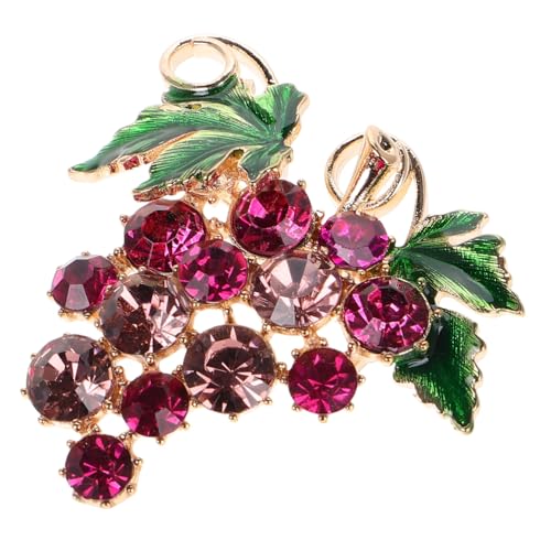 HEALEEP Strass Trauben Brosche Anstecknadel aus Zinklegierung Vielseitige Schmucknadel für Schal Pullover Mütze und Rucksack Weihnachtliche Geschenkidee für Mädchen und Damen von HEALEEP