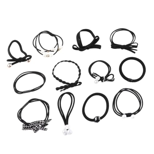 HEALEEP Teiliges Set Haarbänder mit Süßen Perlen Elastische Haargummis für Ponytails für Elegantem Schwarz Perfektes Haaraccessoire für und Mädchen von HEALEEP