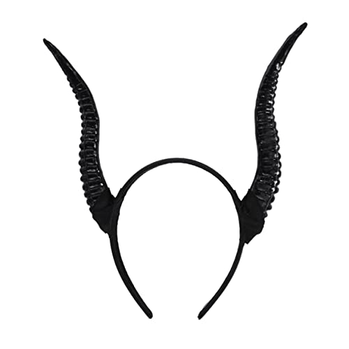 HEALEEP Teufelshörner Stirnband Für Halloween Hörner Cosplay Schwarz Weich Und Angenehm Zu Tragen Party-kopfbedeckung Für Damen von HEALEEP