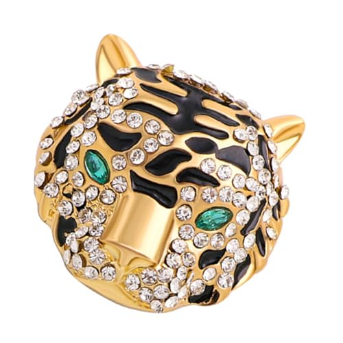 HEALEEP Tigerbrosche mit Funkelnden Strasssteinen Vielseitige Kleidung Dekoration Modischer Anstecker für Damen Einzigartiger Schmuckanhänger für Jacken und Kleider für Party und Alltag von HEALEEP