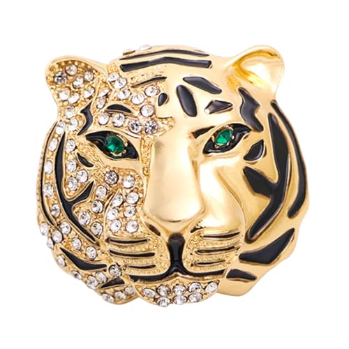 HEALEEP Tigerbrosche mit Strass Zinklegierungsbrosche Modisches Kleidungsaccessoire Anstecknadel für Anzüge und Kostüme für Frauen und Männer Kreative von HEALEEP