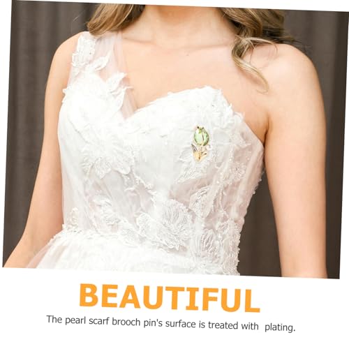 HEALEEP Tulpenbrosche mit Zirkonia und Natürlicher Perle Filigrane Goldfarbene Anstecknadel für Frauen Funkelnde Schmuckbrosche für Hochzeiten Partys und Festliche Anlässe von HEALEEP