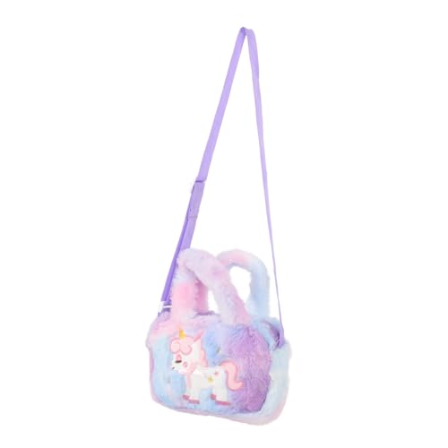 HEALEEP Umhängetasche Einhorn Design Plüsch Handtasche für Mädchen Teenager Süße Cartoon Schultertasche mit Viel Stauraum Geschenk für Junge Mädchen zu Geburtstag und Weihnachten von HEALEEP