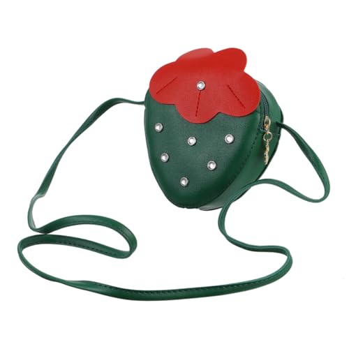 HEALEEP Umhängetasche Erdbeer Design Kleine Crossbody Tasche mit Breitem Schultergurt Leicht und Farbig für Mädchen Portabler Beutel mit Fruchtigem Muster von HEALEEP