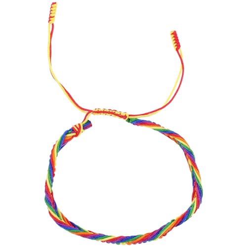HEALEEP Buntes Geflochtenes Armband Für Unisex Handgemachtes Verstellbares Armband Aus Nylon Für Pride Events Und Geschenke Farbenfroher Handgelenkschmuck Für Männer Und Frauen von HEALEEP