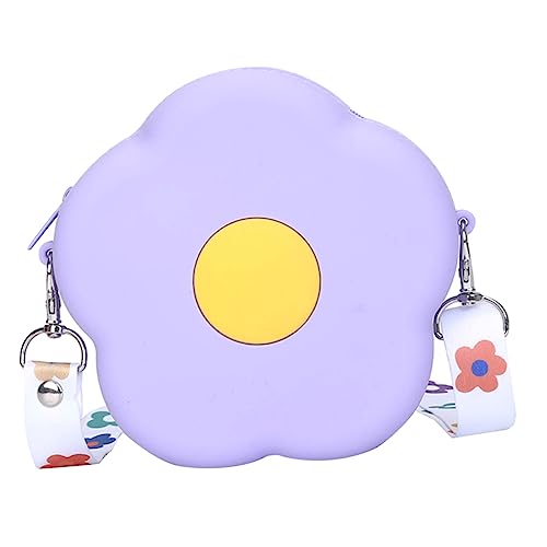 HEALEEP Verstellbare Schultertasche Kleine Umhängetasche Blumenform Silikon für Damen für Einkäufe Schule und Alltag mit Praktischem Münzfach von HEALEEP