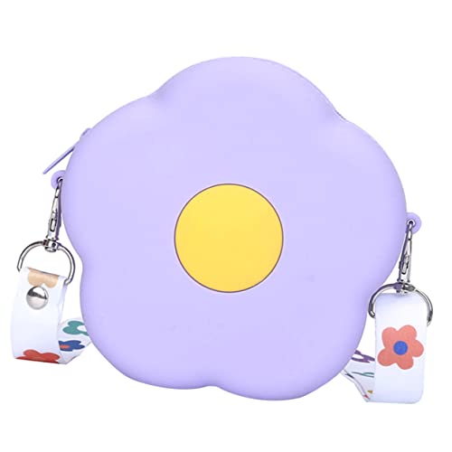 HEALEEP Silikon Umhängetasche Blumenmotiv Leicht Mit Verstellbarem Riemen Für Damen Und Mädchen Kleine Geldbörse Für Coins Schlüssel Und Zubehör von HEALEEP