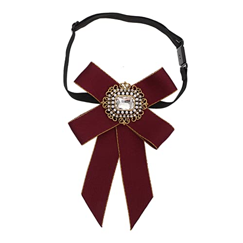 HEALEEP Vintage Bow Tie Brosche mit Strasssteinen Vorgebundene Fliege für Damen und Herren für Hochzeiten und Formelle Anlässe Vielseitig Einsetzbar für Hemden und Kleider von HEALEEP
