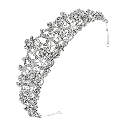 HEALEEP Vintage Brautkrone Haarschmuck aus Hochwertiger Strassbesetztes Barockes Tiara Stirnband für Braut und Damen Eleganter Kopfschmuck für Hochzeit Party und Festliche Anlässe von HEALEEP