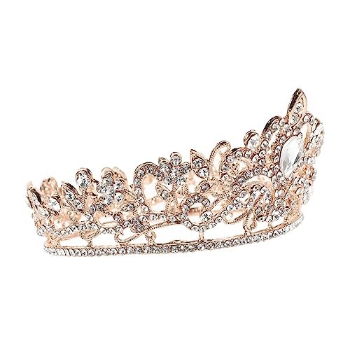 HEALEEP Vintage Brautkrone Roségold Strass Tiara Haarschmuck Brautkopfschmuck Hochzeitsdiadem für Hochzeit Party und Fotoshooting HEALEEP Vintage Brautkrone Roségold Strass Tiara Haarschmuck Brautkopfschmuck Hochzeitsdiadem für Hochzeit Party und Fotoshooting von HEALEEP