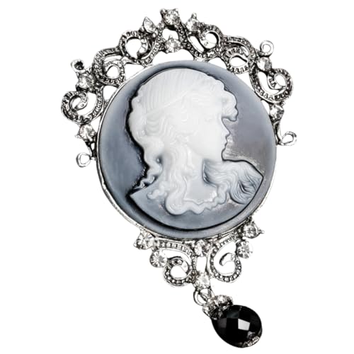 HEALEEP Vintage Damen Brosche mit Porträt Design Anstecknadel für Schal Hut oder Kragen Leichte Kreative Brosche für als für Freunde Stilvolles Viktorianisches Schmuckstück von HEALEEP