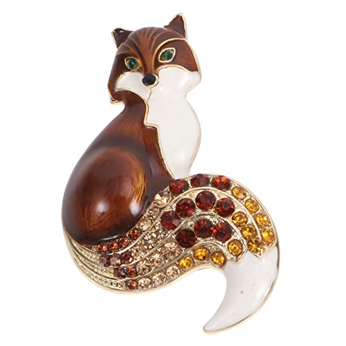 HEALEEP Vintage Foxes Brosche Damen Brustnadel Retro Öl tropfen Design Mode Kleidung Accessoire für Party und Alltag von HEALEEP
