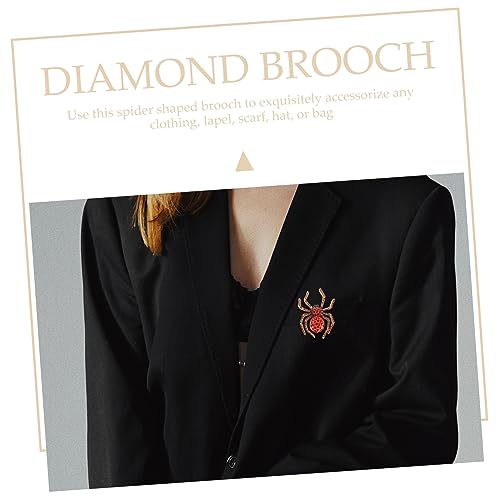 HEALEEP Vintage Halloween Spinnenbrosche für Damen Kreative Funkelnde Anstecknadel im Spinnen Design Kleidung Dekoration für Partys Anlässe von HEALEEP