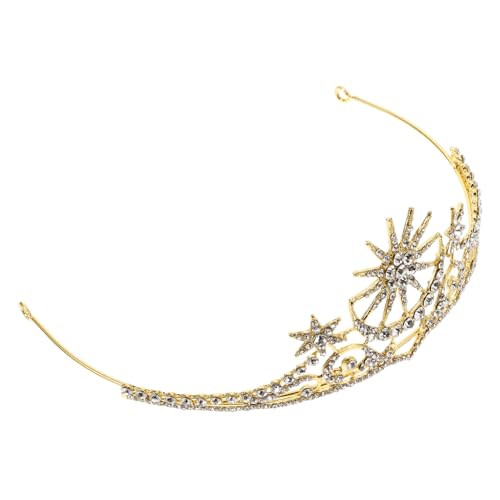 HEALEEP Braut Tiara Strass Krone Hochzeit Kopfschmuck für Damen Glitzernde mit Stern und Mond Hochzeitsaccessoire für Brautjungfern und Partys von HEALEEP