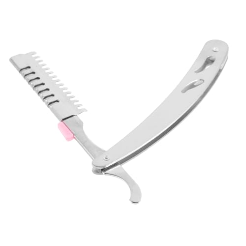 HEALEEP Vintage Rasiermesser aus Vollstahl Faltbar Manuelles Bart und Augenbrauen Formwerkzeug Rostfrei Leichter Griff Tragbar für Herren Bartpflege und Haarschneiden zu von HEALEEP