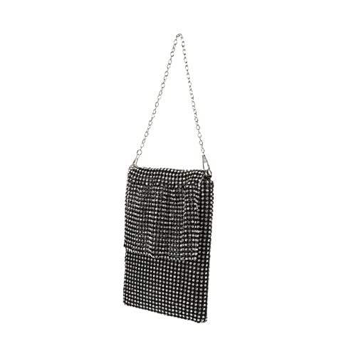 HEALEEP Wasserdichte Damen Clutch mit Reißverschluss Kleine Abendtasche mit Strasssteinen Handytasche und Umhängetasche für Shopping Reisen und Party von HEALEEP