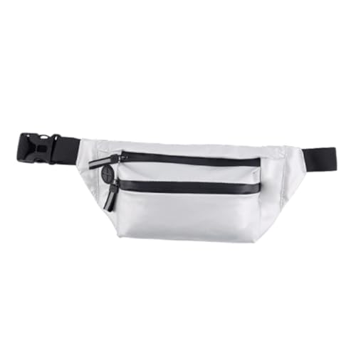 HEALEEP wasserdichte Herren Umhängetasche und Bauchtasche Modisch Vielseitig als Brusttasche Schultertasche für Outdoor Sport Freizeit Camping in Silber von HEALEEP