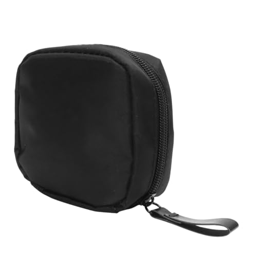 HEALEEP wasserdichte Mini Kosmetiktasche mit Reißverschluss Tragbare Make Up Tasche für Damen Kompakt Langlebig für Reisen Business Camping und Alltag Schwarz mit Rotem Innenfutter von HEALEEP