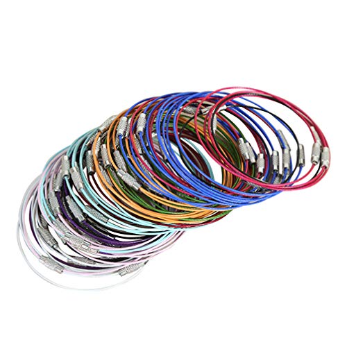 HEALLILY 50 stücke Bunte einfache schraubendreher modische Hand schmuck zubehör armbänder armreifen für Studenten Frauen männer Armband Damen von HEALLILY