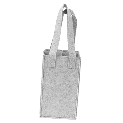 HEALSOPTHY 1 Stück Filz Weintragetasche für Flaschen Tragbare Geschenkverpackung Partys Hochzeiten und Weihnachten Stabiler Griff Langlebig und Praktisch von HEALSOPTHY