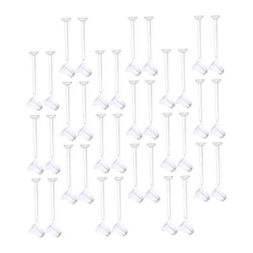 HEALSOPTHY 100 Paare Transparente DIY Ohrringverschlüsse aus Leichtem Langlebigem Kunststoff Sichere Ohrringstopper für Damen Einfache Stil Ohrringzubehör zur Schmuckherstellung von HEALSOPTHY