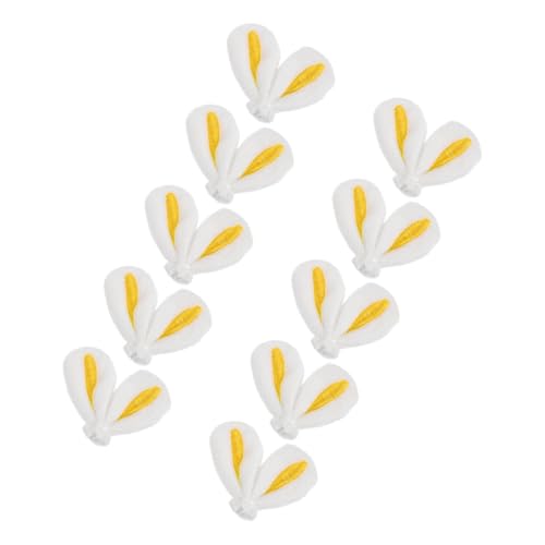 HEALSOPTHY 10stücke Osterdeko Diy-haarnadeldeko Mit Hasenohren Zum Selbermachen Für Frauen Und Mädchen Als Haarschmuck Und Bastelzubehör Aus Stabilem Stoffmaterial von HEALSOPTHY