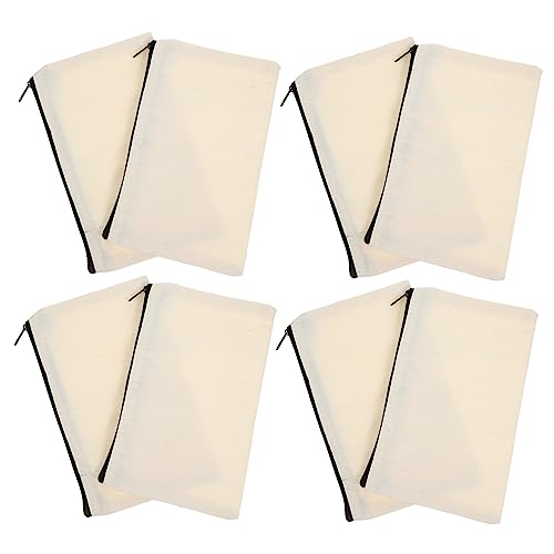 HEALSOPTHY 12 Stück Canvas Stiftetui mit Reißverschluss Leere Kosmetiktaschen für DIY Reisen Schule Praktische Aufbewahrung für Schreibwaren und Kosmetik von HEALSOPTHY
