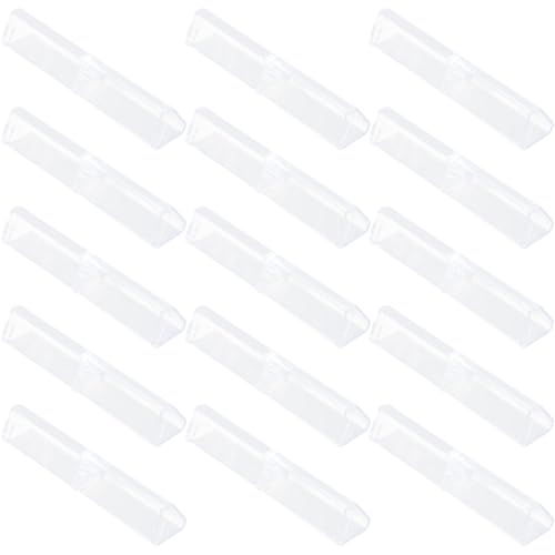 HEALSOPTHY 15 Stück Mäppchen Anzeige Fall Lagerung Kugelschreiber etui stifte aufbewahrung Pencil Cases Stift Präsentationsbox Stift Geschenkverpackung Stiftkofferhalter Stiftbehälter Plastik von HEALSOPTHY