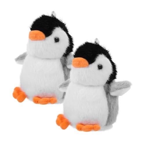 HEALSOPTHY 2 Stück Niedlicher Pinguin Schlüsselanhänger Plüsch Anhänger Süßes Dekoratives Taschenanhänger für Rucksack Handtasche Geburtstag Valentinstag Weihnachten von HEALSOPTHY