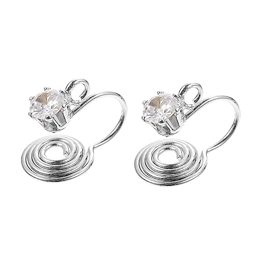 HEALSOPTHY 2 Stück Safe Ear Clips Teiliges aus Hochwertigem Schmerzfreie DIY Ohrring Zubehör Verstellbare Ohrclips ohne Ohrloch für Schmuckherstellung Geeignet für Frauen und Geschenkideen von HEALSOPTHY