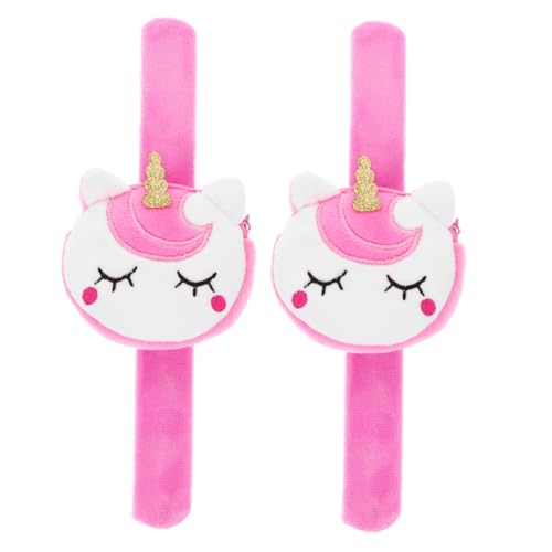 HEALSOPTHY 2 Stück Slap Armband Einhorn Weiß Multifunktionale Party Mitgebsel Geldbörse Robustes Slap Bracelet für Jungen und Mädchen als und Goodie Bag Füller von HEALSOPTHY