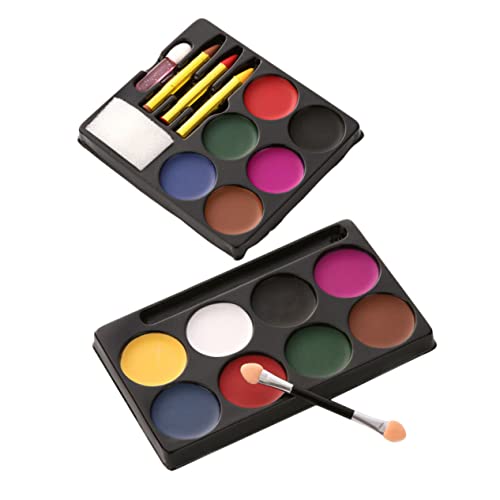 HEALSOPTHY 2 Stück Teiliges Makeup Set mit Ölfarben für Gesichts und Körperbemalung für Halloween Cosplay und Partys Zufälliger Stil Farben von HEALSOPTHY