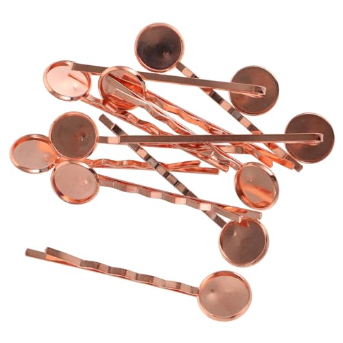 HEALSOPTHY 20stücke Haarspangenrohling Aus Kupfer Runde Fassungsschalen Für Haarspangen Diy-haarspangen-bastelarbeiten Fassung Für Haarspangen Leere Haarklammer Mit Fassungsschale von HEALSOPTHY