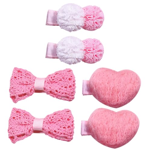 HEALSOPTHY 3 Paare Teiliges Herzförmige Haarklammern mit Schleife Niedliche Haarspangen für Frauen Sicherer Vielseitig für Alltag und Party Modischer Haarschmuck mit Feiner Verarbeitung von HEALSOPTHY