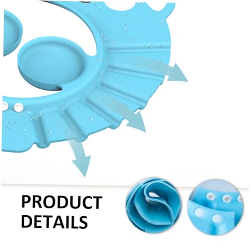 HEALSOPTHY 3 Stück Teiliges Duschhauben Cartoon Muster Eva Shampoo Hut für Junge Mädchen Baden Haarwäsche Schutz Gelb Blau von HEALSOPTHY