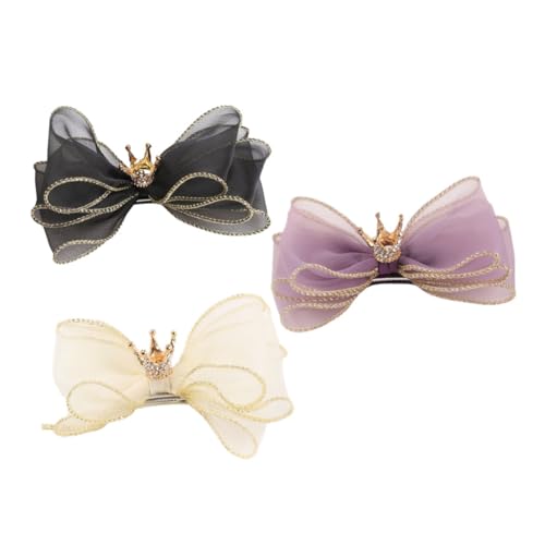HEALSOPTHY 3 Stück Teiliges Haarspangen mit Punktmuster und Netzstoff in Schleifenform Langlebige Haarklammern für Mädchen Dekorative Accessoires für Alltag Party und Rollenspiele von HEALSOPTHY