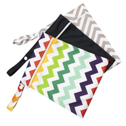 HEALSOPTHY 3 Stück Teiliges Windel Aufbewahrungsset mit Reißverschluss Wiederverwendbare Tragbare Organizer Tasche für Junge Mädchen Wasserabweisend Robustes Material für Unterwegs und von HEALSOPTHY