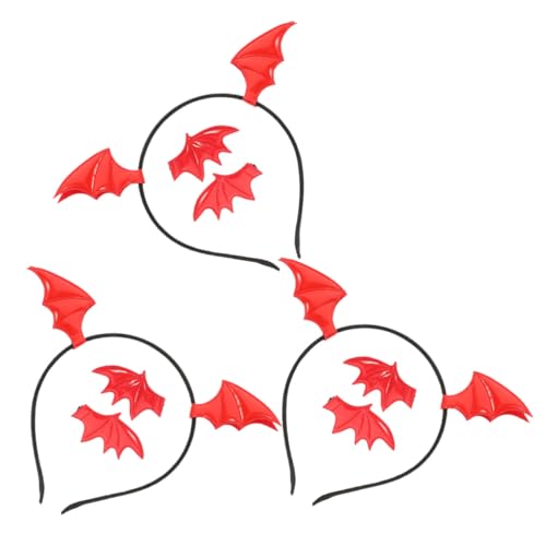 HEALSOPTHY 3satz Fledermaus-stirnbänder Für Damen Mit Clips Party-haar-accessoire Gothic-kopfbedeckung Fledermaus-kostüm-teil Für Halloween Urlaub Tierparty Und Cosplay von HEALSOPTHY