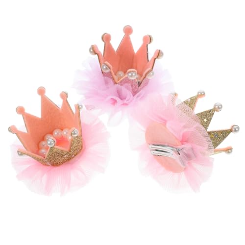 HEALSOPTHY 3stücke Haarschmuck Mädchen Krone Haarschmuck Für Mädchen Haarspangen Mit Krone Haar Accessoires Für Haare Kopfbedeckung von HEALSOPTHY