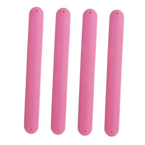 HEALSOPTHY 4stücke Junge Mädchen Slap Armbänder Diy Silikon Farbige Armbänder Klapparmbänder Unbedruckt Für Kreativität Und Partys von HEALSOPTHY