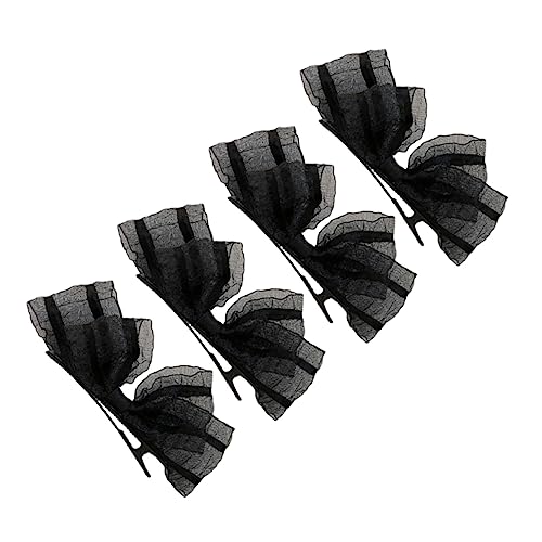 HEALSOPTHY 4 Stück Teiliges Spitzen Haarspangen mit Schleifen Dekorative Haarklammern für Dickes Dünnes Glattes und Lockiges Haar Rutschfest und Schonend Haarschmuck Accessoires für Damen von HEALSOPTHY