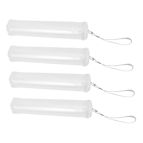 HEALSOPTHY 4 Stück Transparenter Ausziehbarer Stiftehalter Telescopische Aufbewahrungsröhre Durchmesser Flexibler Organizer für Pinsel Stifte und Kunstbedarf Am Schreibtisch von HEALSOPTHY