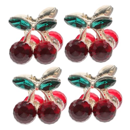 HEALSOPTHY 4 Süße Haarklammern Mit Kirschmotiv, Kleine Haaraccessoires Mit Früchten Für Frauen Und Mädchen, Leichte Haarnadeln Für Den Täglichen Gebrauch in Der Schule, Im Büro Und Für von HEALSOPTHY